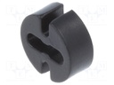 Spacer sleeve; LED; Øout: 4.8mm; ØLED: 3mm; L: 2mm; black; UL94V-0