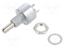 Potentiometer: shaft; single turn; 4.7kΩ; 3W; ±20%; 6mm; linear