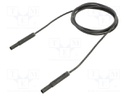Test lead; 19A; banana plug 4mm,both sides; insulated; Len: 2m