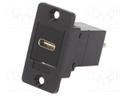 Coupler; USB C socket-front,USB C plug-back; SLIMS; USB-C; 29mm