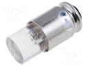 LED lamp; yellow; S5,7s; 28VDC; No.of diodes: 1; 8mA; Bulb: T1 3/4