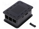 Enclosure: for computer; black; X: 73mm; Y: 100mm; Z: 42mm