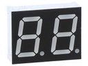 Display: LED; 7-segment; 14.2mm; 0.56"; No.char: 2; red; 25mcd; anode