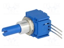 Potentiometer: shaft; single turn; 10kΩ; ±20%; 1W; logarithmic