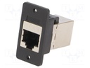 Coupler; SLIMS; Cat: 6; shielded; Layout: 8p8c; 29mm; Mat: plastic