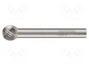 Rotary burr; Ø: 3mm; L: 38mm; metal; Working part len: 2.5mm
