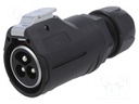 Connector: circular; plug; size 28; 02; male; PIN: 3; with latch