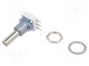 Potentiometer: shaft; single turn; 1kΩ; 1W; ±10%; 6mm; linear