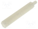 Screwed spacer sleeve; hexagonal; polyamide; M3; M3; 35mm