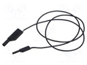 Test lead; 10A; insulated; Urated: 1kV; Len: 1m; black