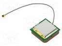 Antenna; BEIDOU,GNSS,GPS; 2dBi; RHCP; for building in; 25x25mm