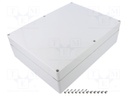 Enclosure: multipurpose; X: 230mm; Y: 300mm; Z: 87mm; EURONORD; grey