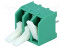 PCB terminal block; straight; 5mm; ways: 3; on PCBs; 0.5mm2; tinned