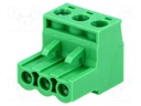 Pluggable terminal block; 5.08mm; ways: 3; straight; plug; female