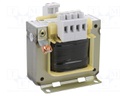Transformer: mains; 100VA; 230VAC; 24V; Leads: terminal block; IP00