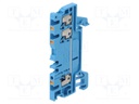 Splice terminal: rail; 1.5mm2; ways: 1; terminals: 3; blue; wemid