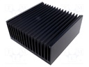 Heatsink: extruded; grilled; black; L: 200mm; W: 200mm; H: 84mm