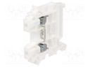 Splice terminal: rail; 0.5÷4mm2; ways: 1; terminals: 2; white; TS35