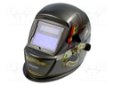 OSH: welding mask; Power supply: solar cell; Mat: nylon; 3°; 10A