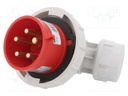 Connector: AC supply 3-phase; plug; male; 32A; 400VAC; IEC 60309