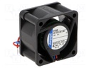 Fan: DC; axial; 40x40x10mm; 22m3/h; 5.8dBA; ball bearing; 11700rpm
