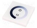 LED controller; Channels: 1; 8A; 86x86x36mm; white; Uout: 12/24VDC