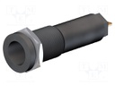 Socket; 4mm banana; 10A; 1kV; Cutout: Ø12.2mm; black; gold-plated