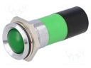 Indicator: LED; recessed; 230VDC; 230VAC; Cutout: Ø22.2mm; IP67