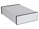 Enclosure: with panel; 1455; X: 191mm; Y: 280mm; Z: 66mm; aluminium