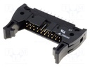 Socket; IDC; male; PIN: 20; straight; THT; gold-plated; 2.54mm