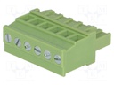 Pluggable terminal block; 5.08mm; ways: 6; angled 90°; plug; 300V