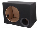 Car loudspeaker enclosure; MDF; black; textil; 40l; 300mm