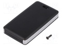 Enclosure: for remote controller; X: 39mm; Y: 71mm; Z: 11mm; black