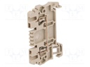 Splice terminal: rail; 1.5mm2; ways: 1; terminals: 2; beige; wemid