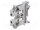Splice terminal: rail; 0.2÷4mm2; ways: 1; terminals: 2; grey; 800V