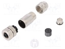 Plug; M12; PIN: 4; female; A code-DeviceNet / CANopen; for cable