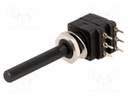 Potentiometer: shaft; single turn; 10kΩ; 200mW; THT; 6mm; plastic