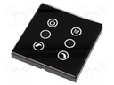 LED controller; Channels: 3; 12A; 86x86x36mm; black; Uout: 12/24VDC