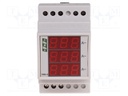 Ammeter; digital,mounting; 0÷50A; True RMS; Meas.accur: ±1%; IP20