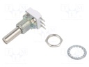 Potentiometer: shaft; single turn; 500Ω; 1W; ±10%; 6mm; linear