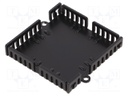 Heatsink: extruded; TO220; black; L: 58mm; W: 52mm; H: 1.5mm; anodized