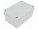 Enclosure: multipurpose; X: 80mm; Y: 120mm; Z: 55mm; EURONORD; grey