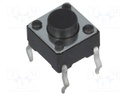 Microswitch TACT; SPST-NO; Pos: 2; 0.05A/12VDC; THT; none; 2.5N