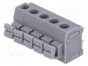 PCB terminal block; angled 90°; 5mm; ways: 5; on PCBs; 1.5mm2; 8A