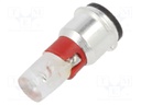 LED lamp; red; SX3s; 24÷28VDC; No.of diodes: 1; -40÷85°C; 3mm