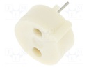 Fuse holder; THT; 6.3A; Mat: thermoplastic; 5.08mm; white; 250VAC