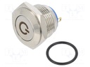 Switch: vandal resistant; Pos: 2; SPST-NO; 2A/48VDC; OFF-(ON); IP65