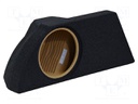 Car loudspeaker enclosure; MDF; black melange; textil; 15l; 250mm