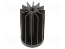 Heatsink; LED; W: 45mm; H: 68mm; Colour: black; Shape: round