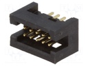 Socket; IDC; male; PIN: 10; straight; THT; gold flash; 1.27mm